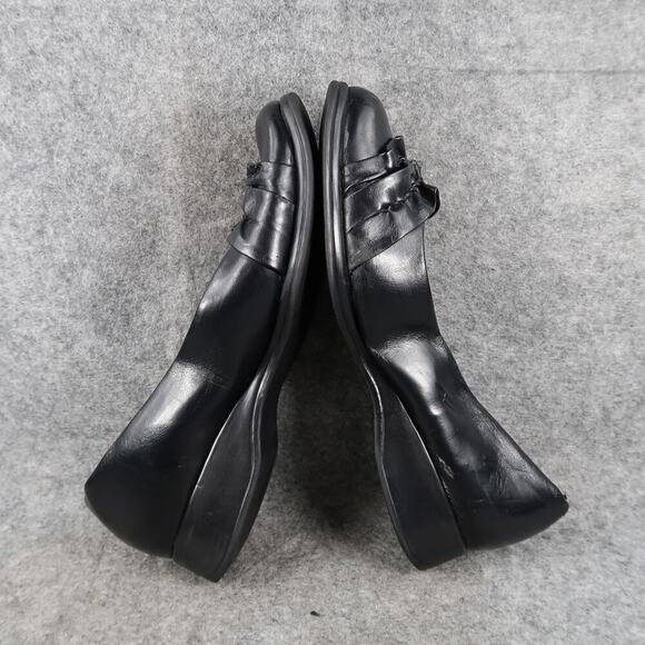 Casual Shoes Womens 8.5 Ballet Flat Slip On Loafer Ruffle Toe Black Casual Retro - Picture 8 of 11